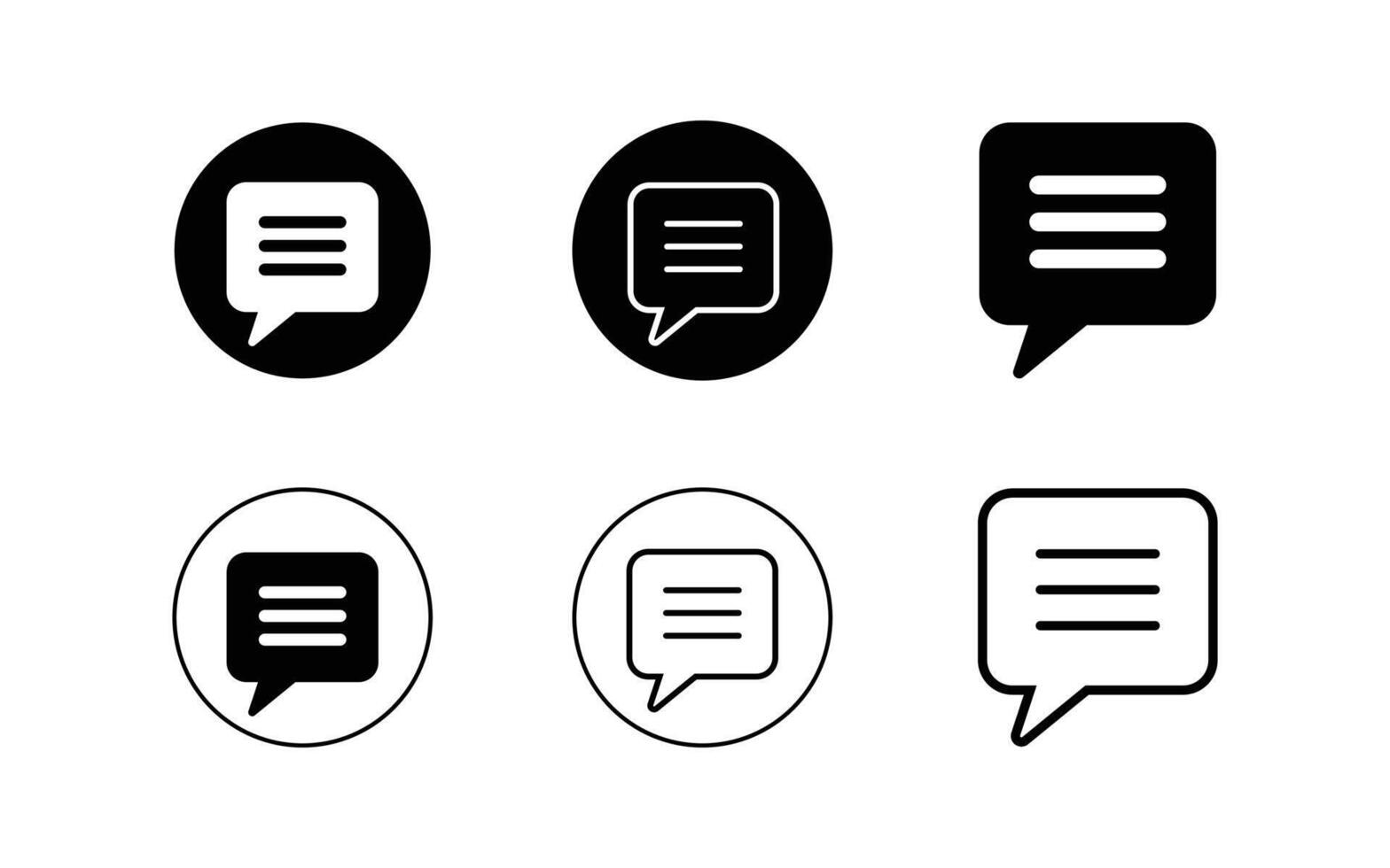 Chat or message icon illustration vector