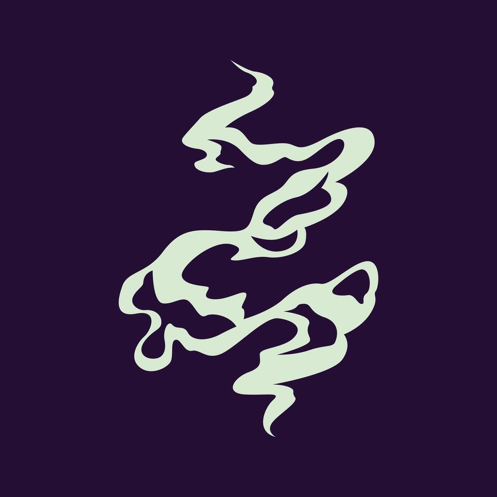 White smoke set on navy background vector