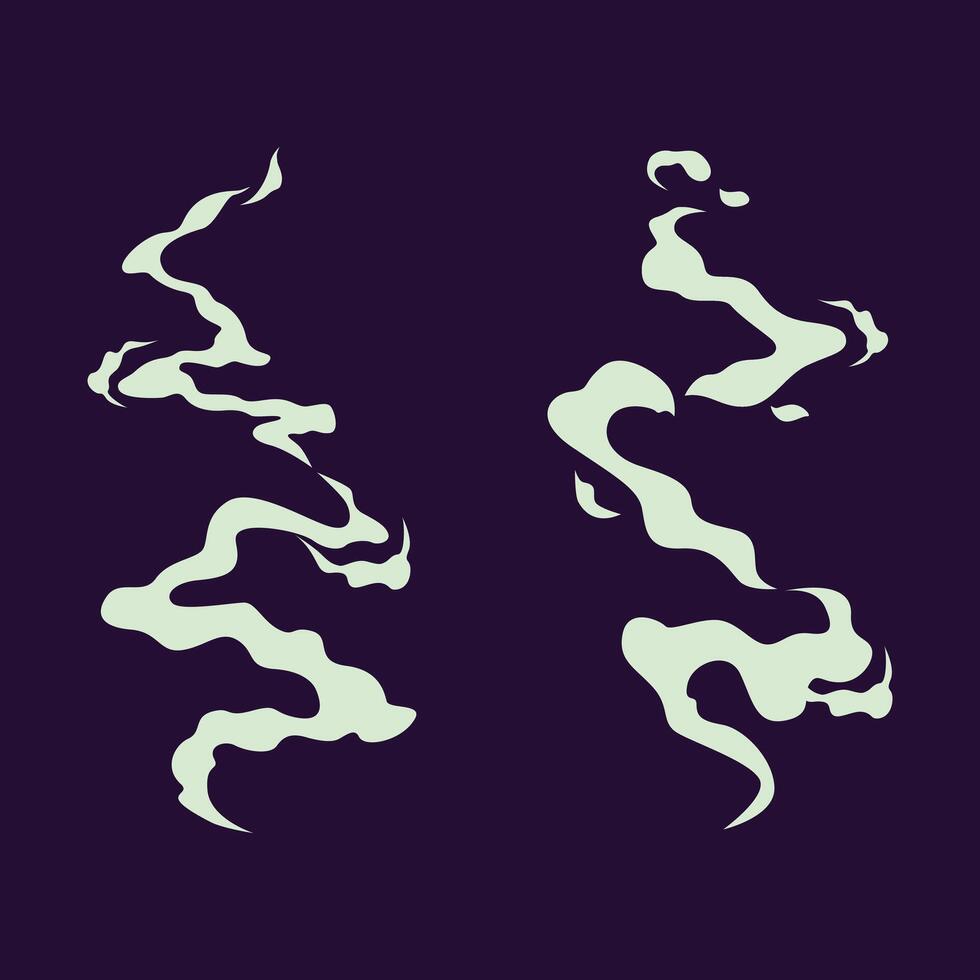 White smoke set on navy background vector