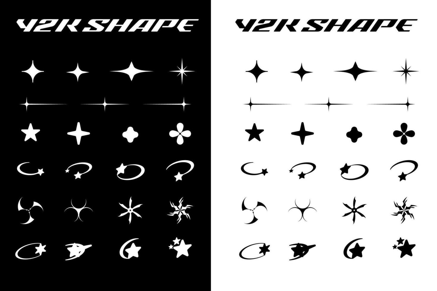 Futuristic streetwear cyberpunk shape element technology graphic design template vector