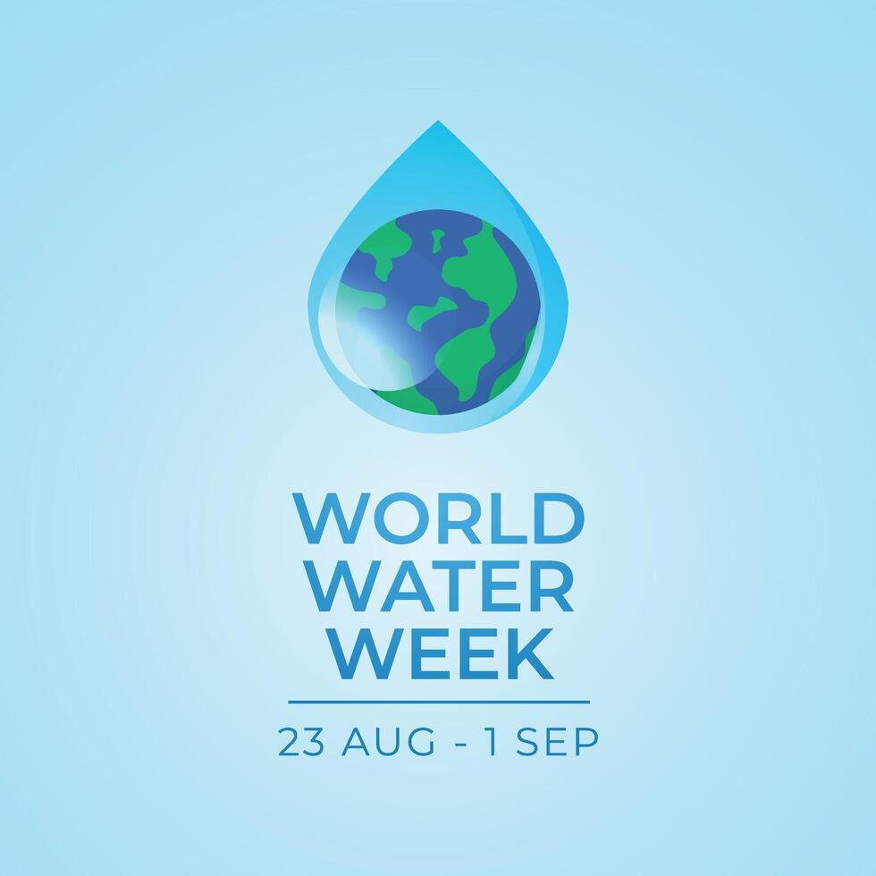World Water Week design template good for celebration usage. water illustration. eps 10. vector