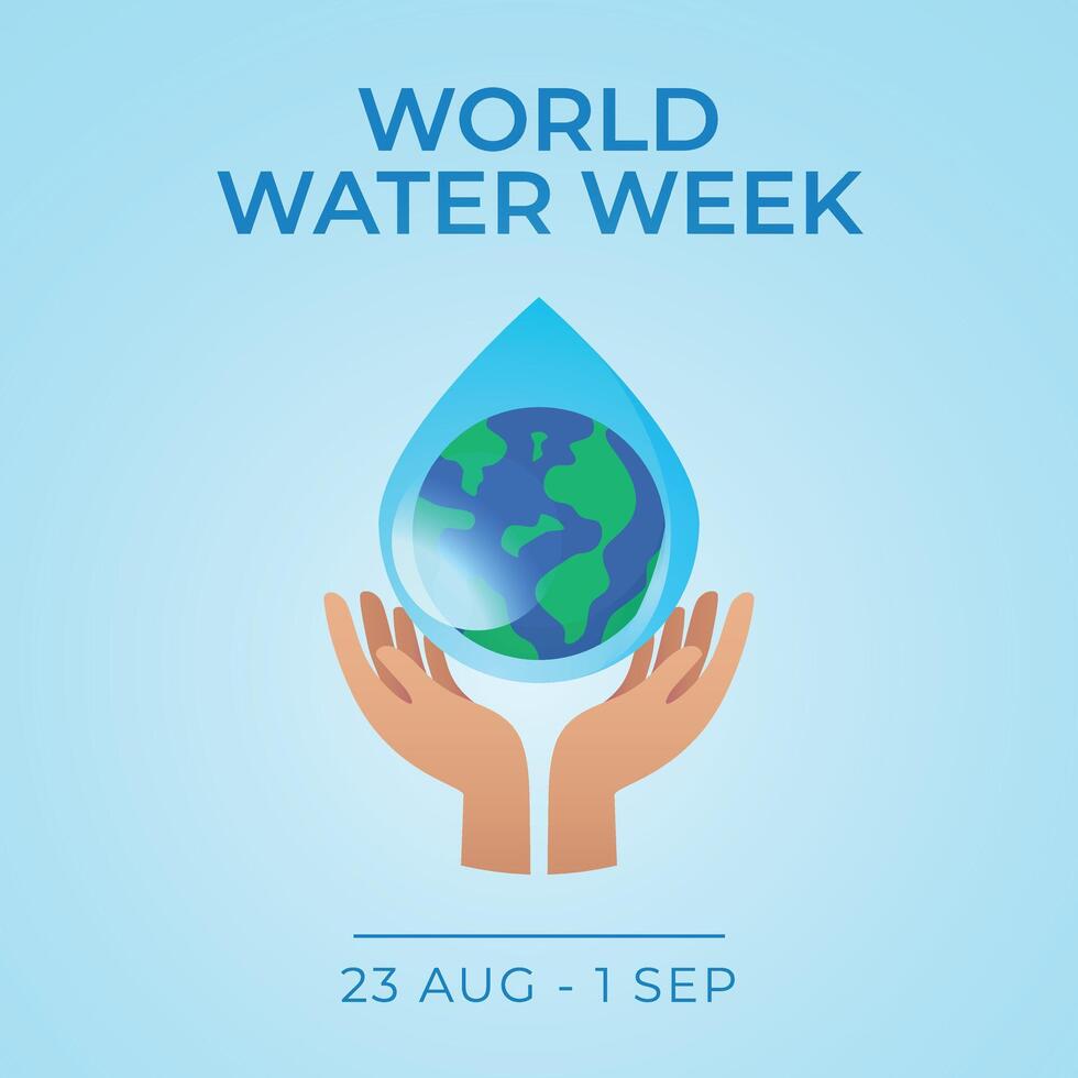 World Water Week design template good for celebration usage. water illustration. eps 10. vector