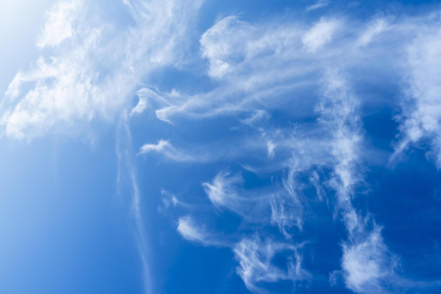 Blue sky background with white clouds. photo