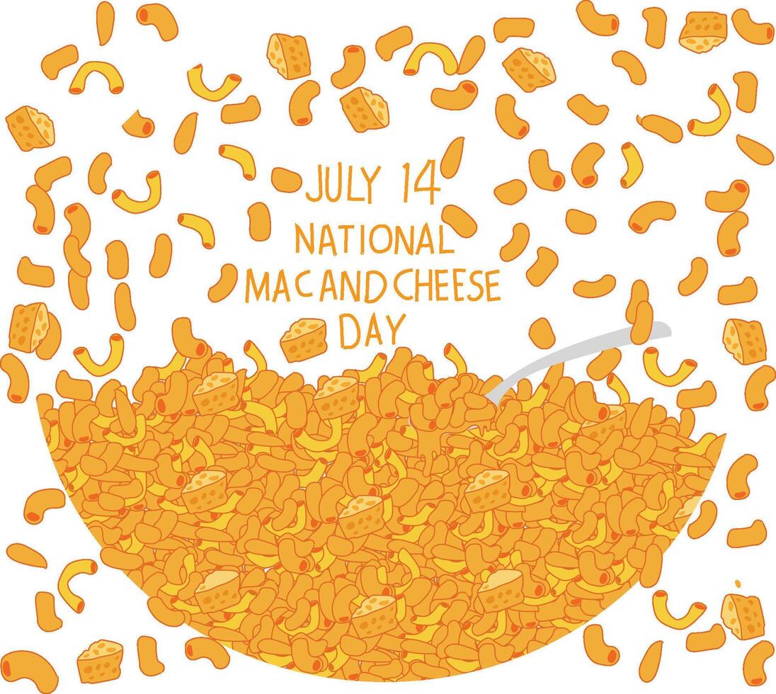 national mac and cheese day vector
