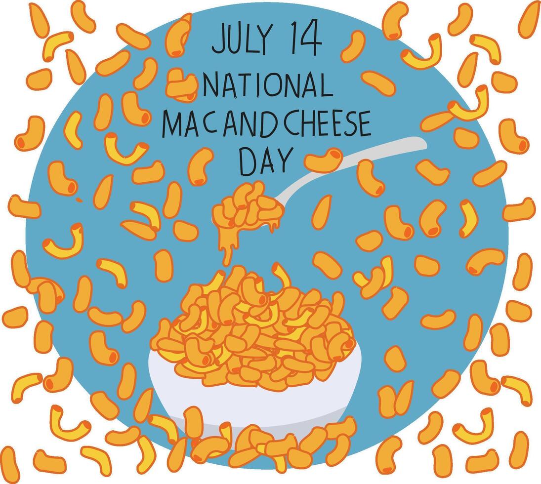 national mac and cheese day vector