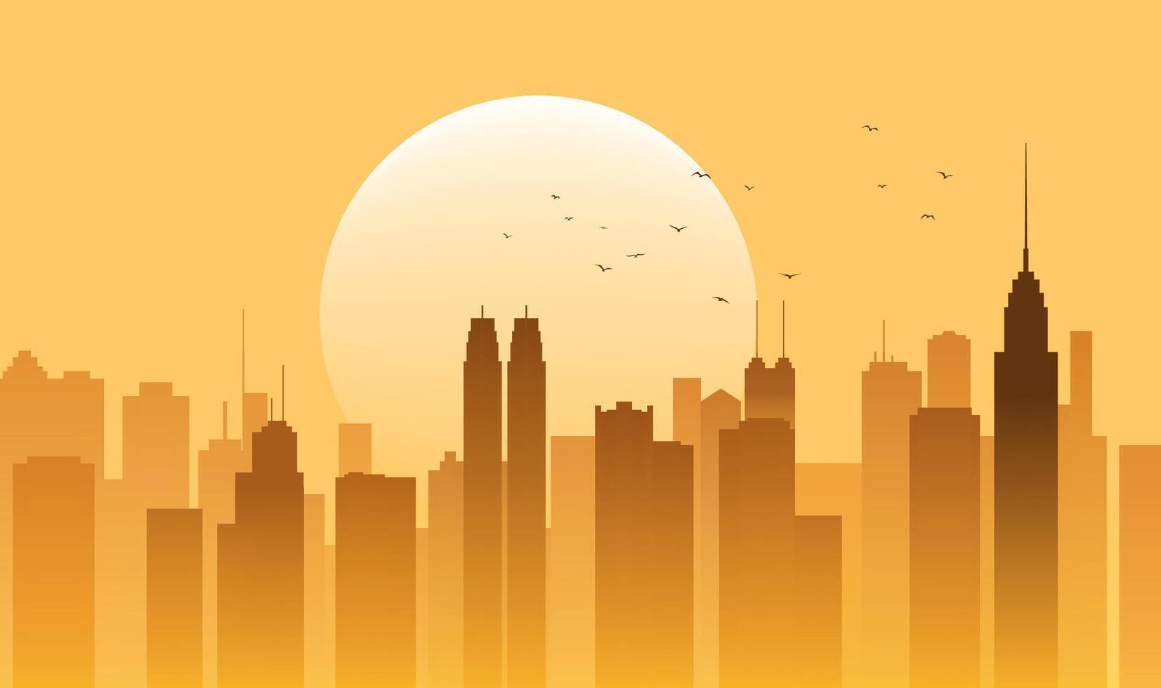 a cityscape with a city in the background. vector