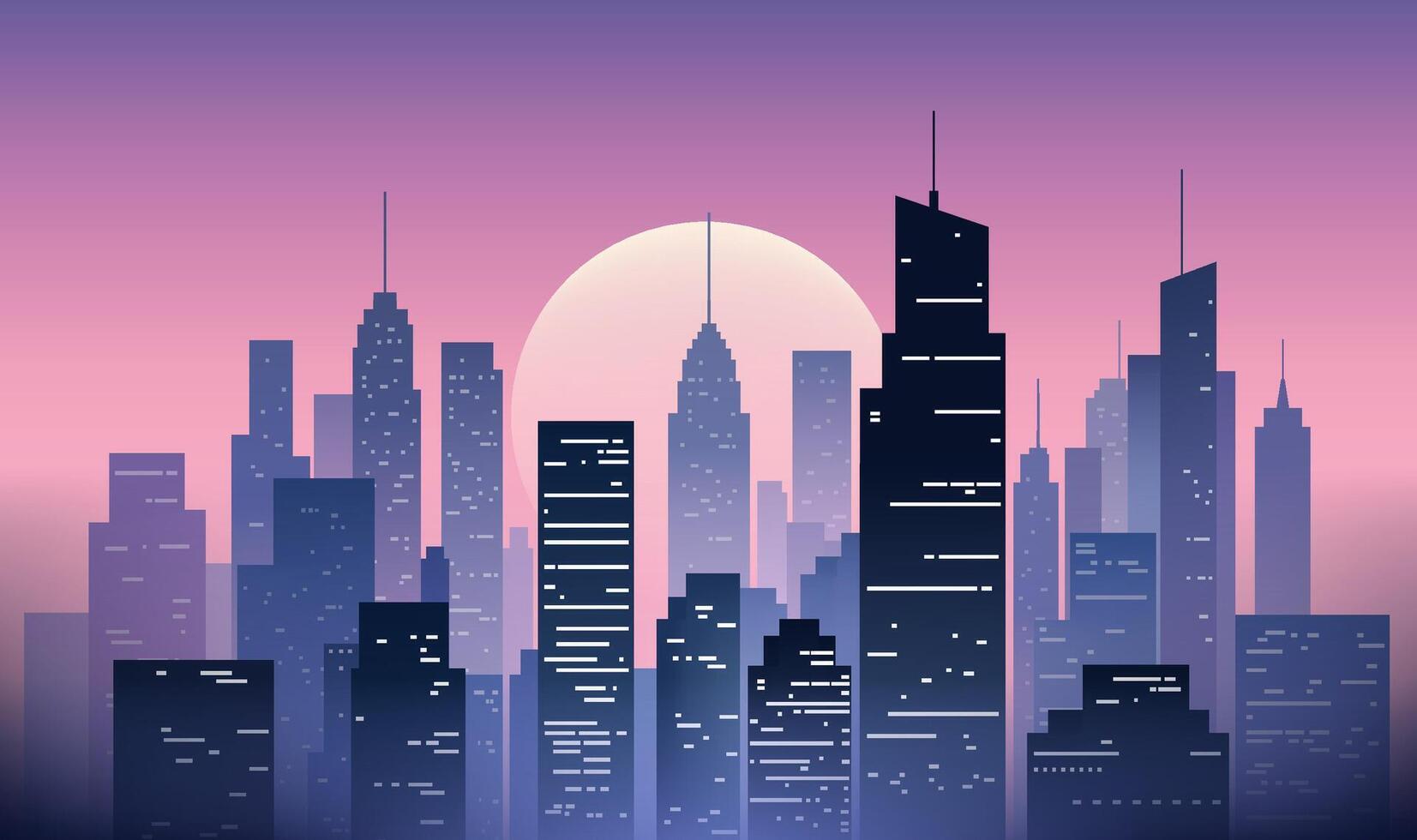a cityscape with a city in the background. vector
