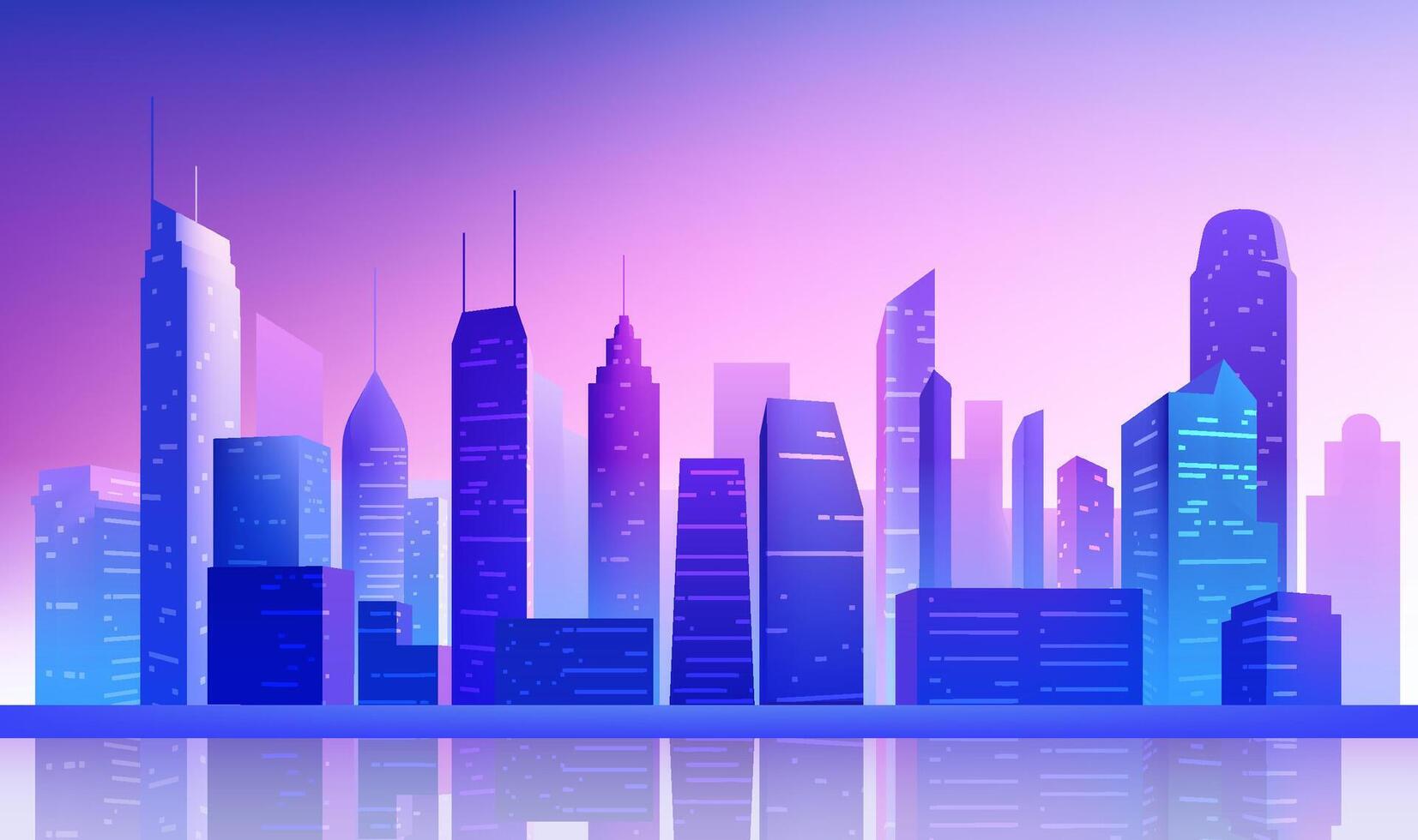 a cityscape with a city in the background. vector
