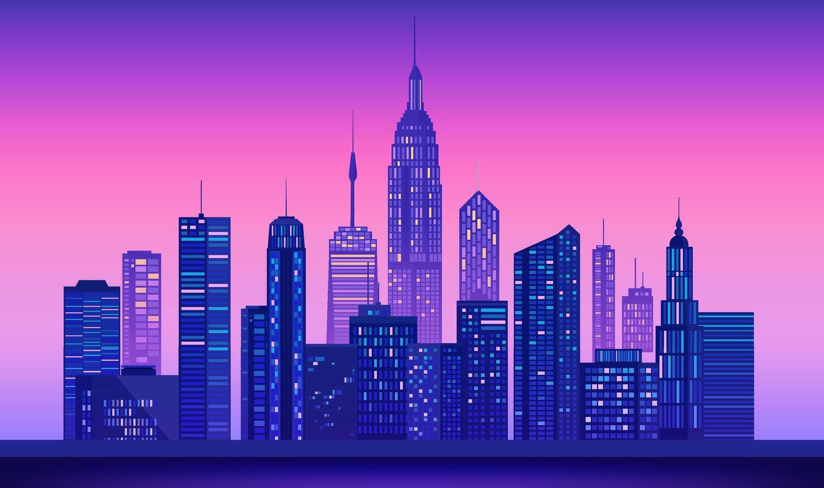 a cityscape with a city in the background. vector