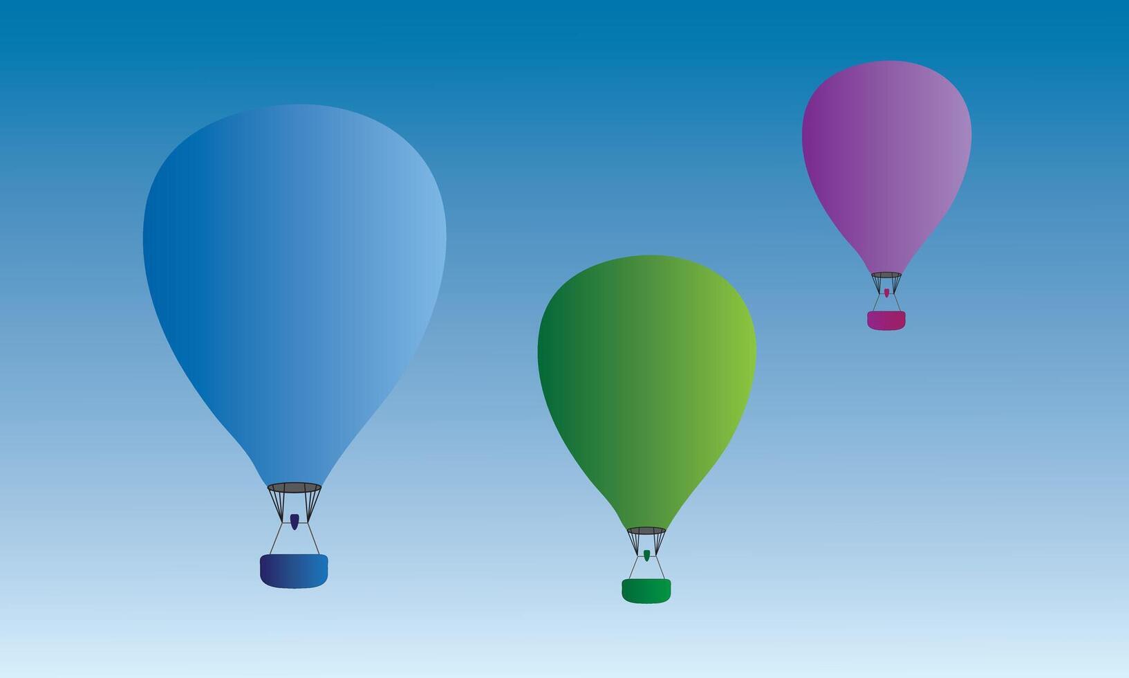 Hot Air Balloons on the sky vector