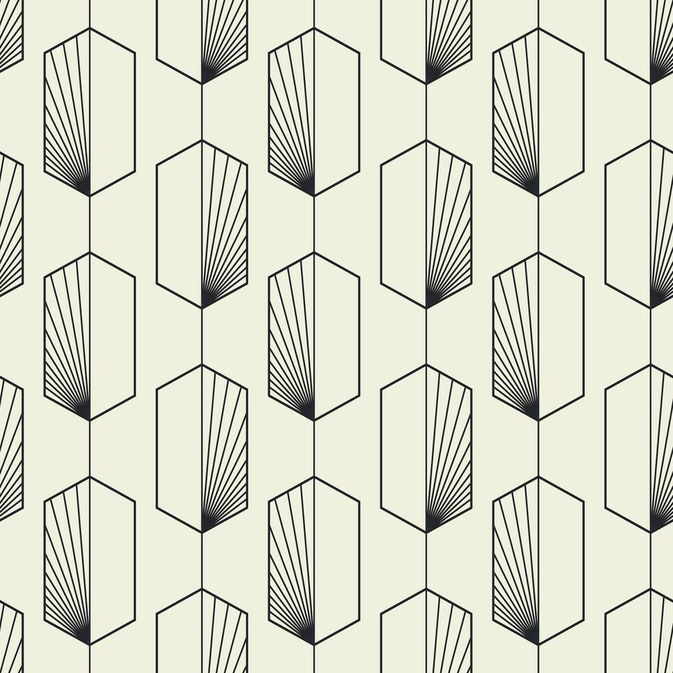 seamless geometric tile pattern - beige and white design. Endless ornamental monochrome print. Repeatable minimalistic textile background vector