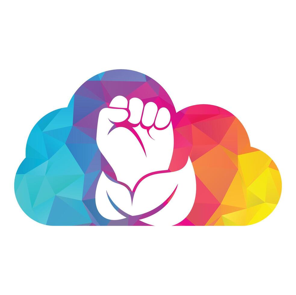 Hand and eco symbol or icon. vector