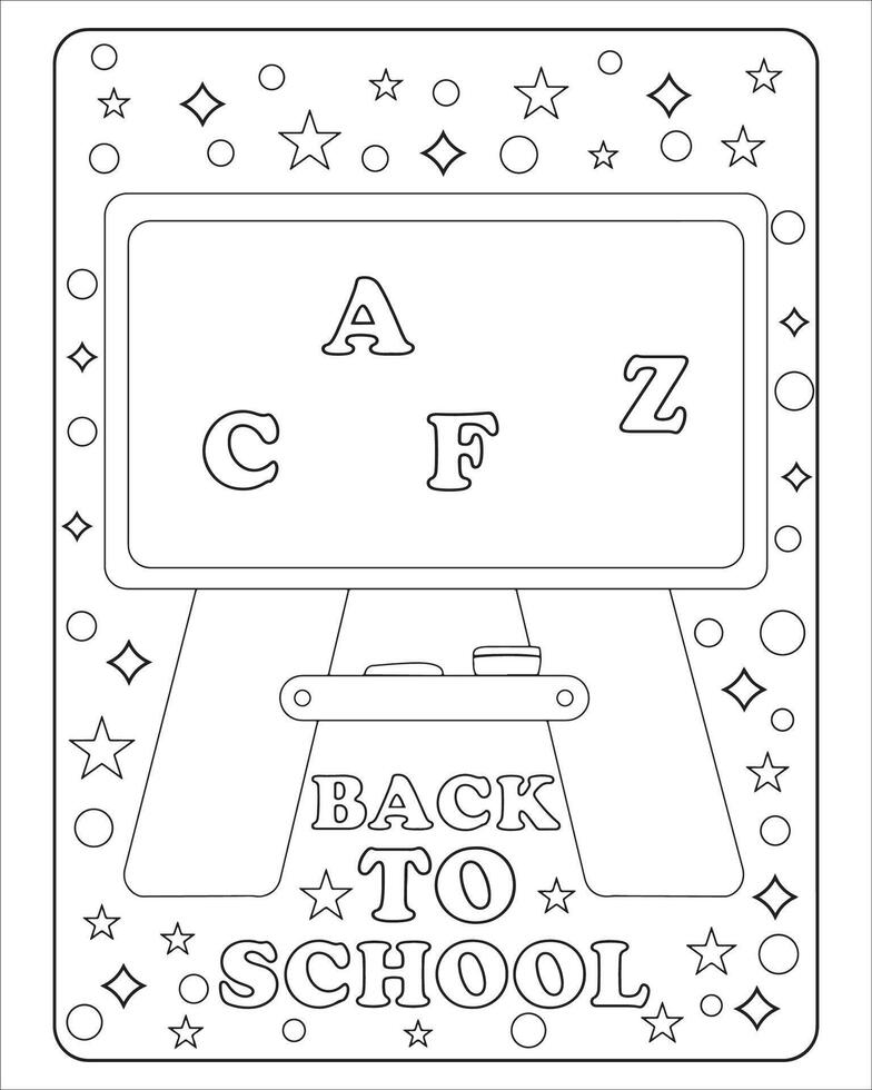 Back To School Coloring Pages for kids vector