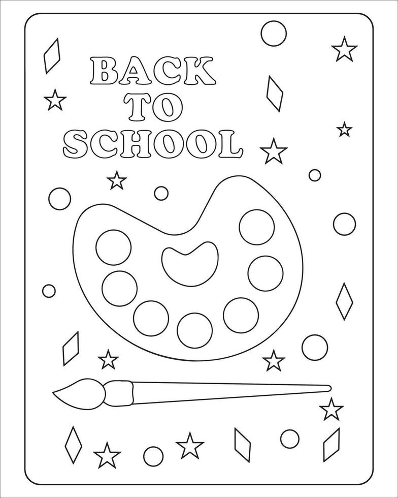 Back To School Coloring Pages for kids vector