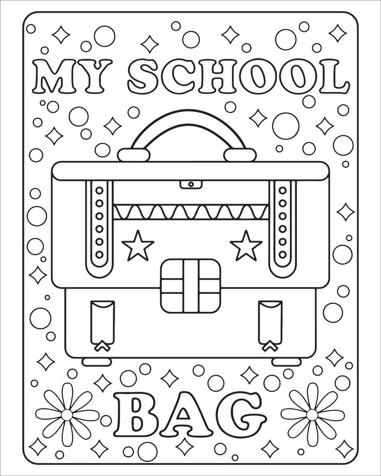 Back To School Coloring Pages for kids vector