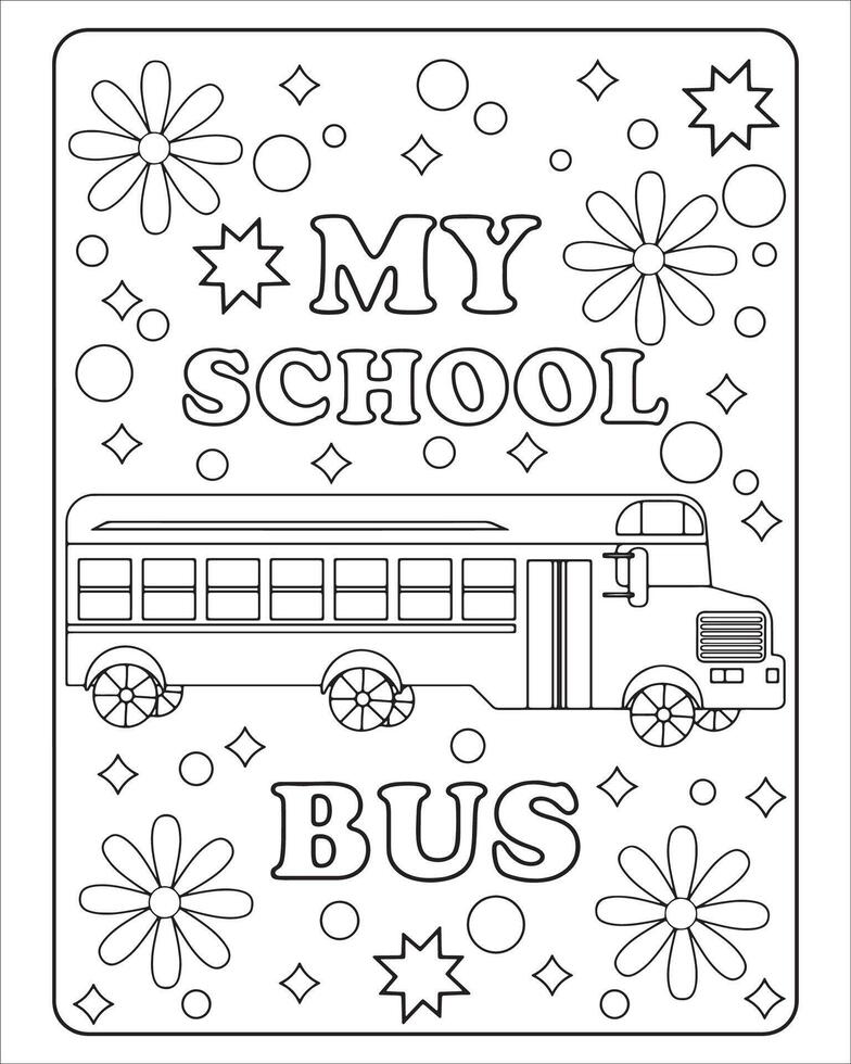 Back To School Coloring Pages for kids vector