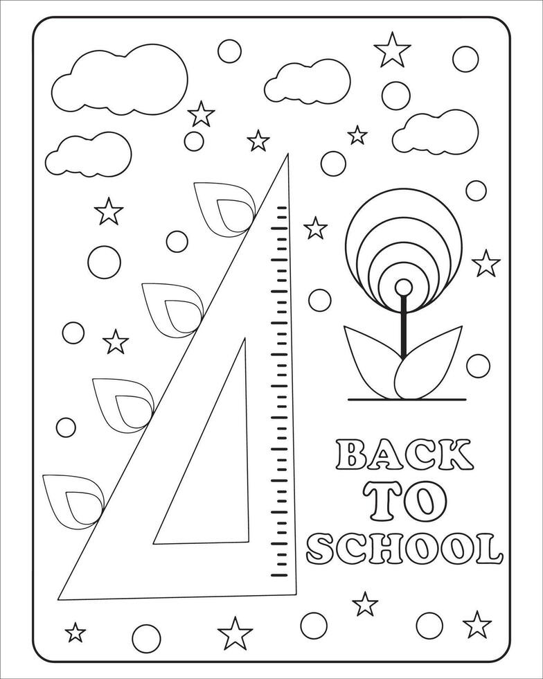 Back To School Coloring Pages for kids vector