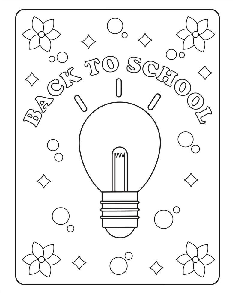 Back To School Coloring Pages for kids vector