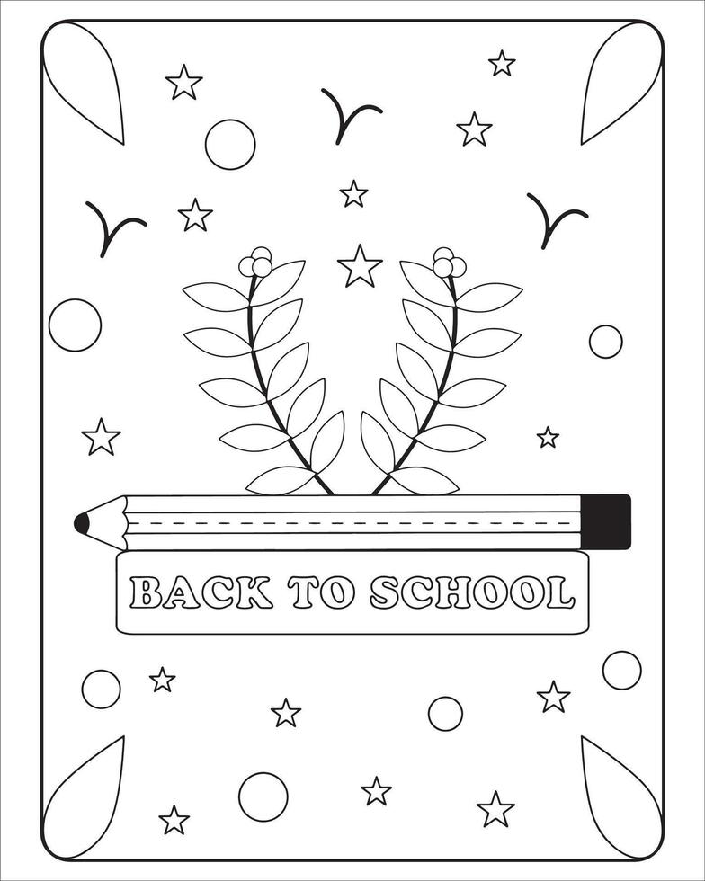 Back To School Coloring Pages for kids vector