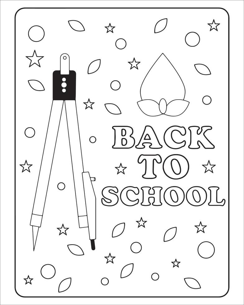 Back To School Coloring Pages for kids vector