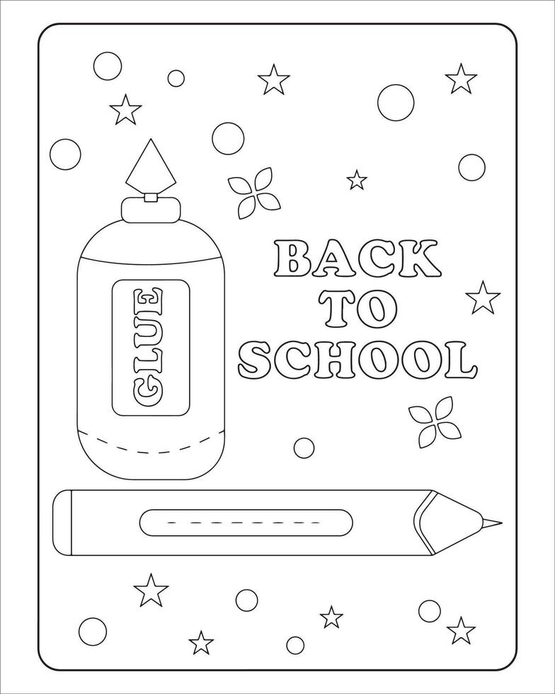 Back To School Coloring Pages for kids vector
