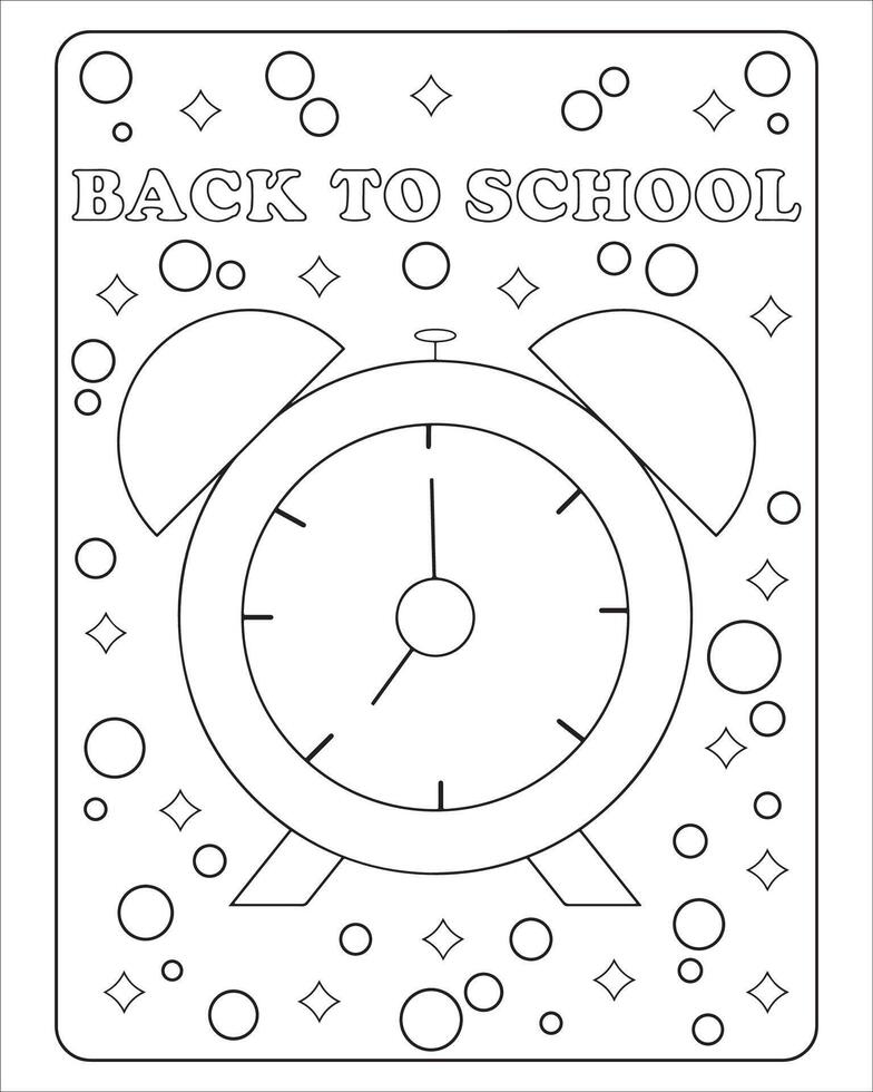 Back To School Coloring Pages for kids vector