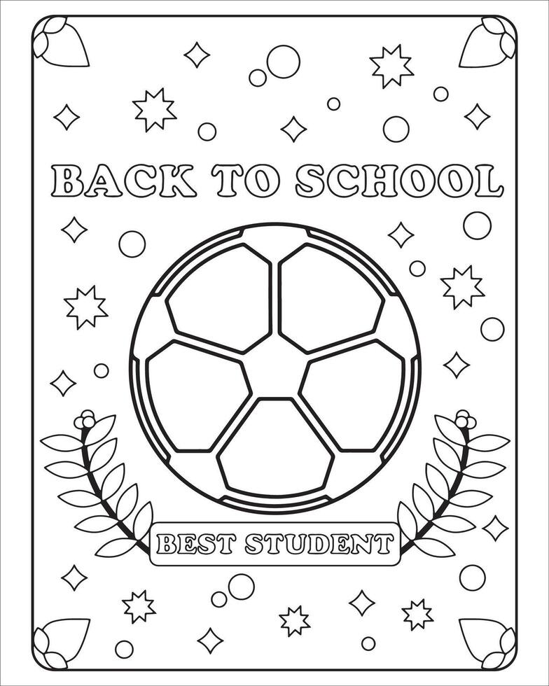 Back To School Coloring Pages for kids vector