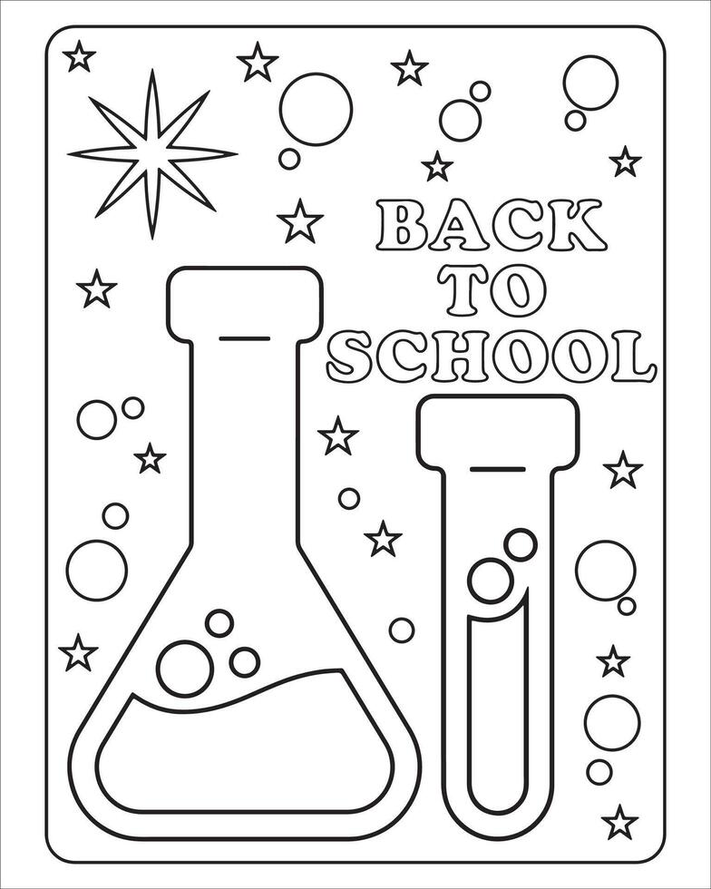 Back To School Coloring Pages for kids vector