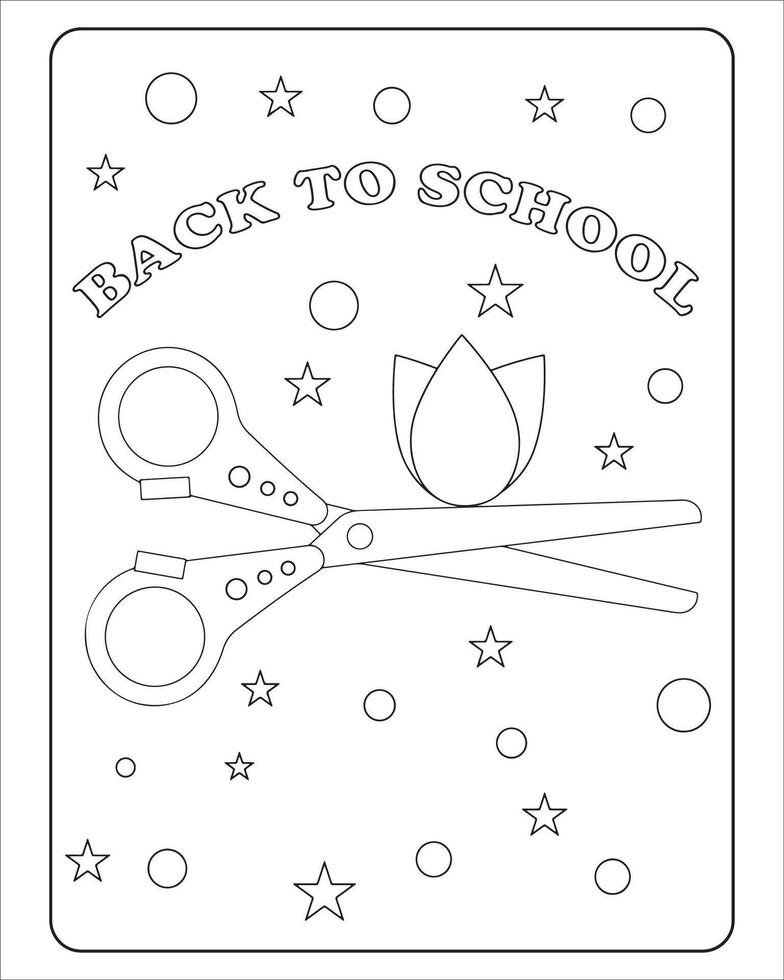 Back To School Coloring Pages for kids vector