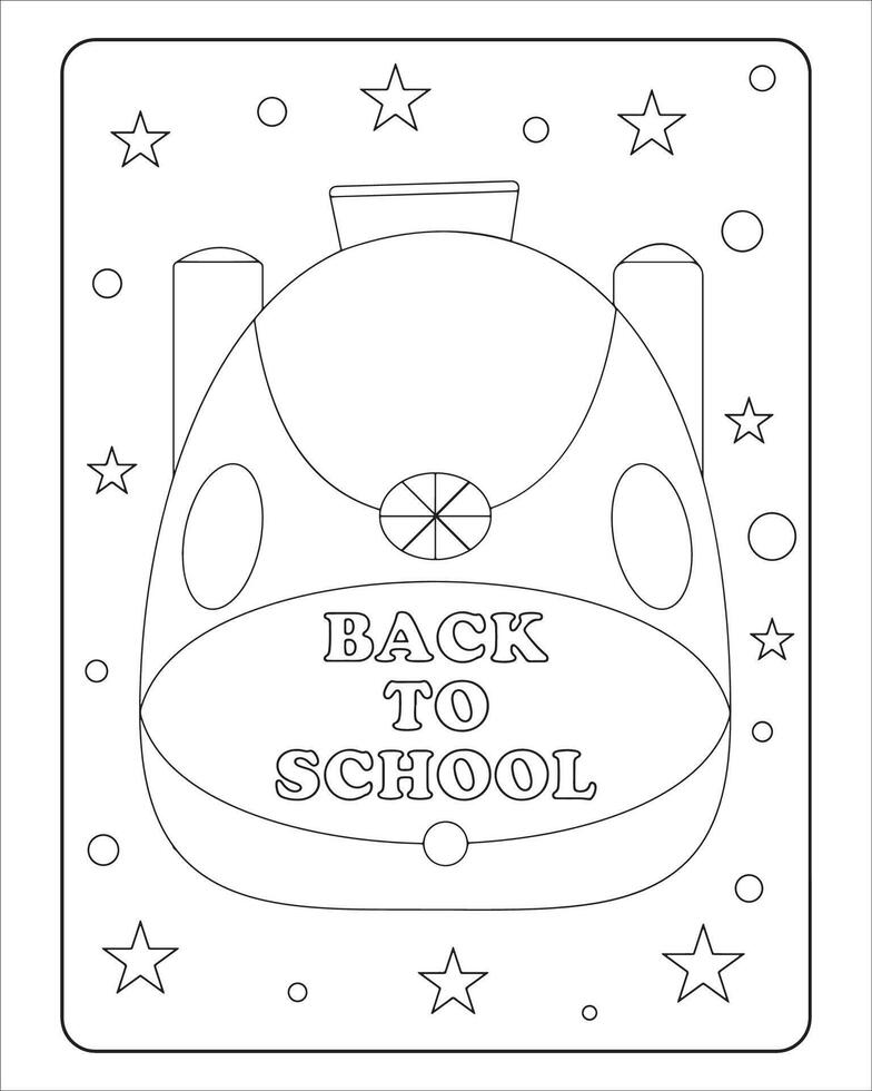 Back To School Coloring Pages for kids vector