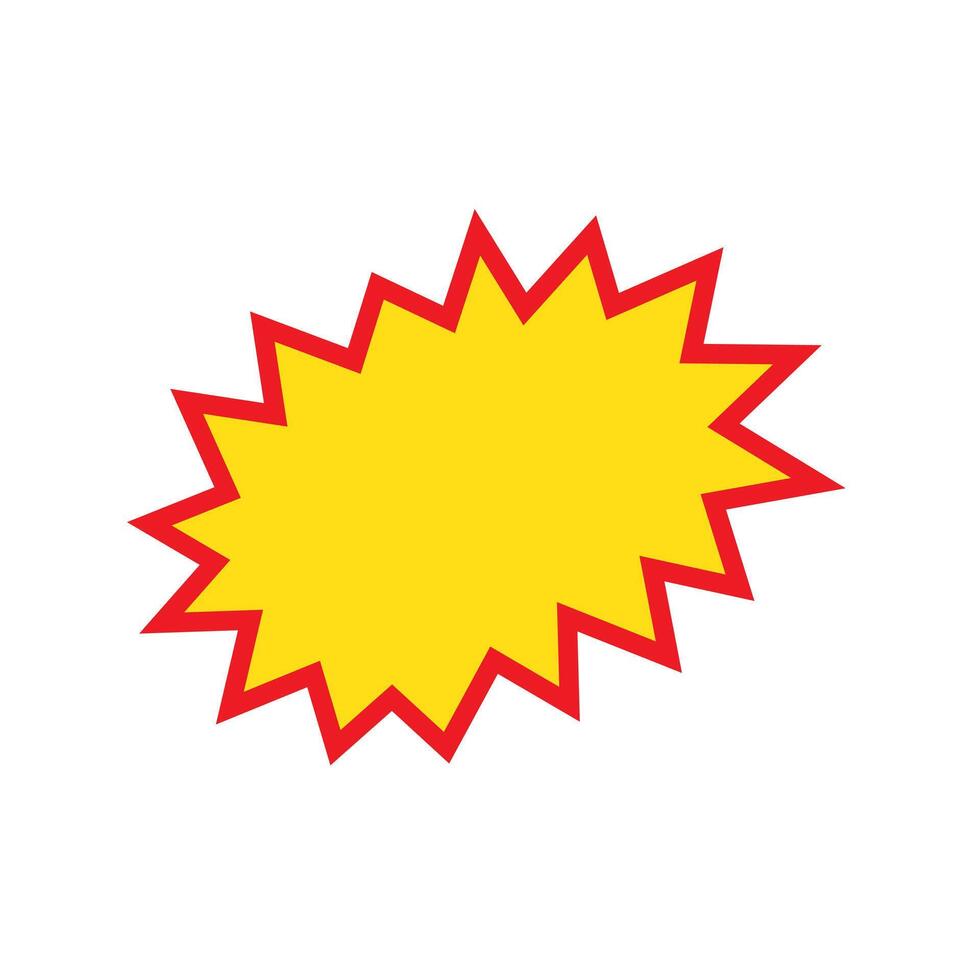 Blank sale tags. Ribbon sale banners. Red and yellow starburst stickers. Pop art funny bang bubble on white background. Cartoon comic style. vector