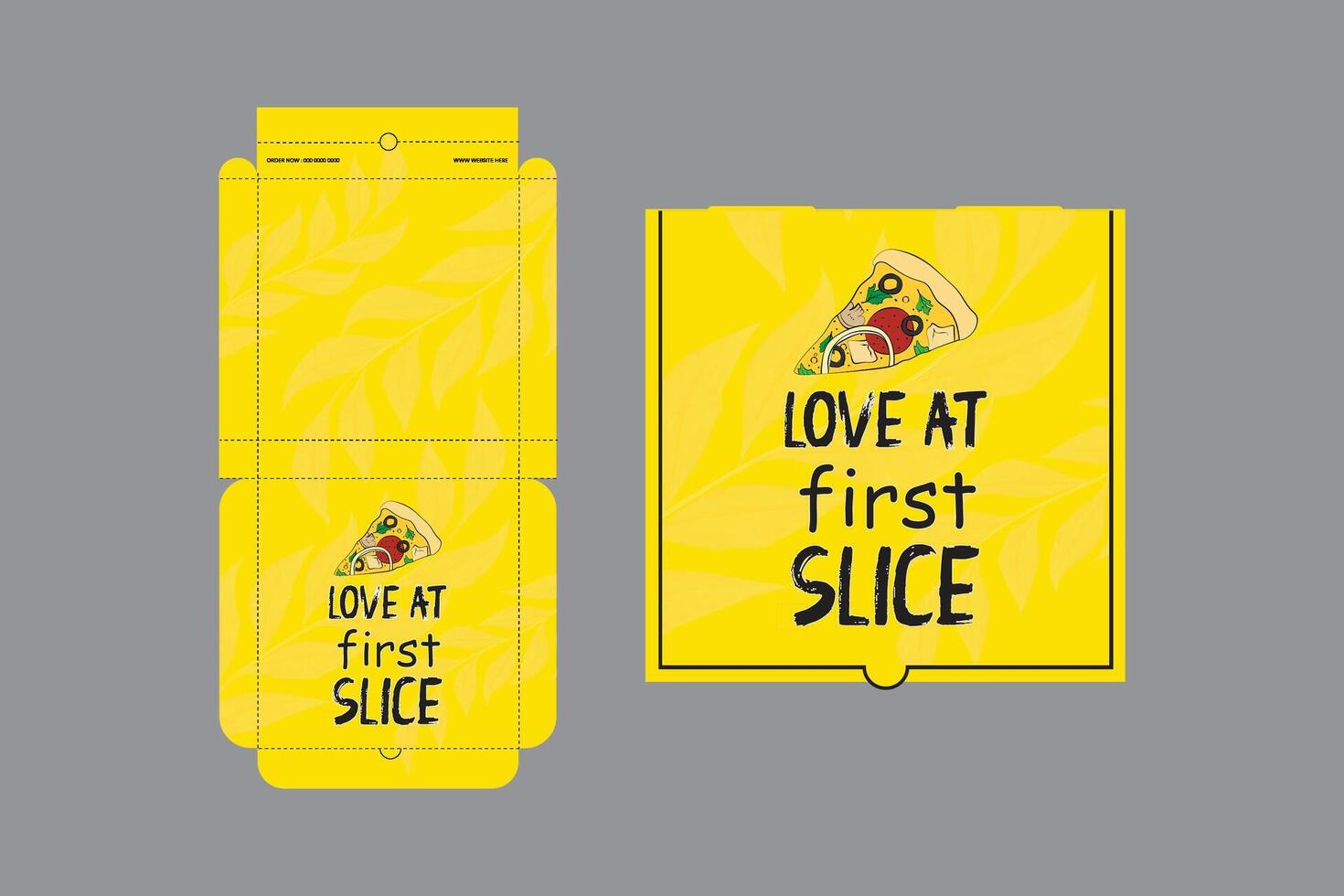 Pizza Box Design, Pizza Packaging Design, Pizza Box Design Template, Ready For Print. vector