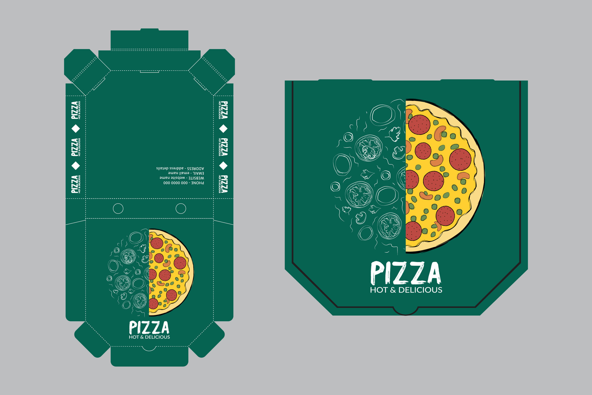 Pizza Box Design, Pizza Packaging Design, Pizza Box Design Template Pizza Box Design, Pizza Packaging Design, Pizza Box Design Template