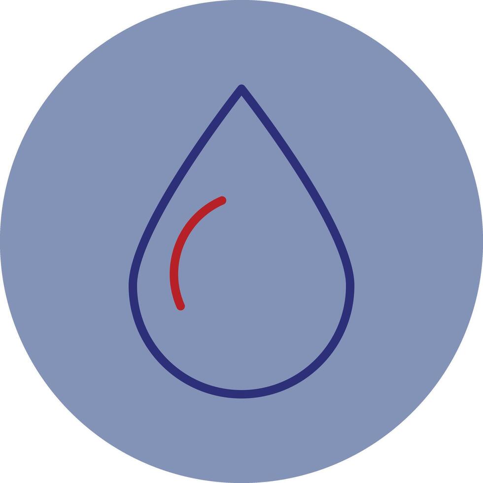 Water Drop Line Two Color Circle Icon vector