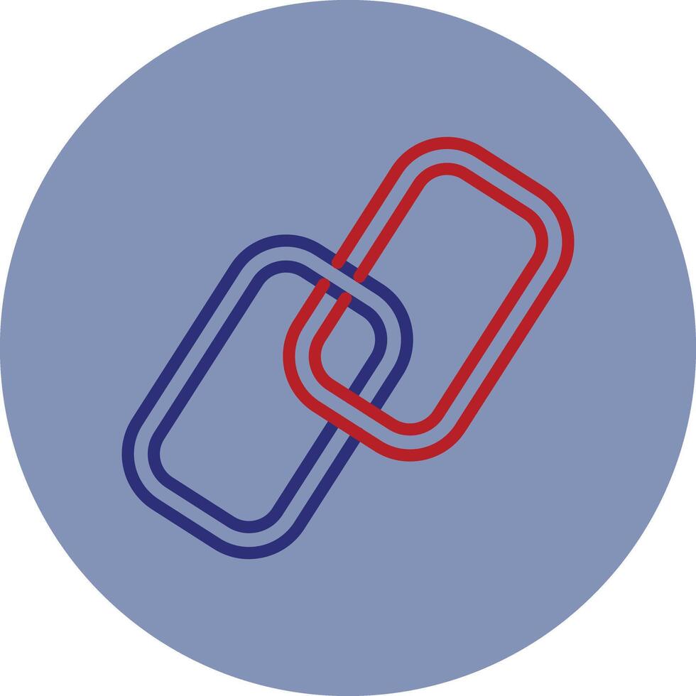 Chain Line Two Color Circle Icon vector