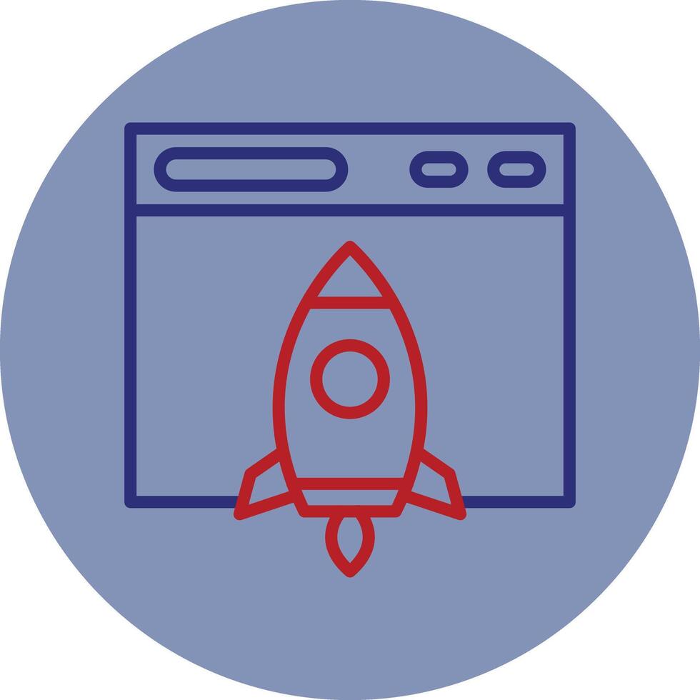 Boost Line Two Color Circle Icon vector