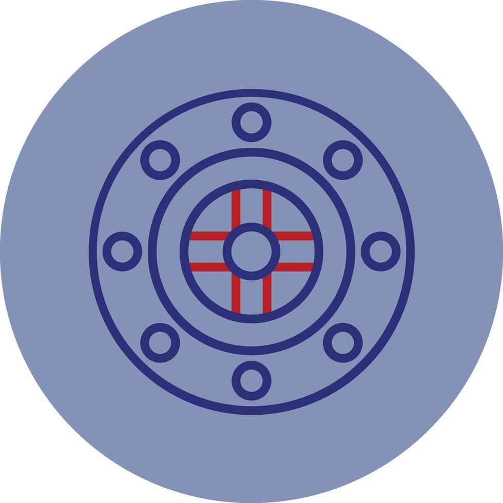 5d Optical Line Two Color Circle Icon vector