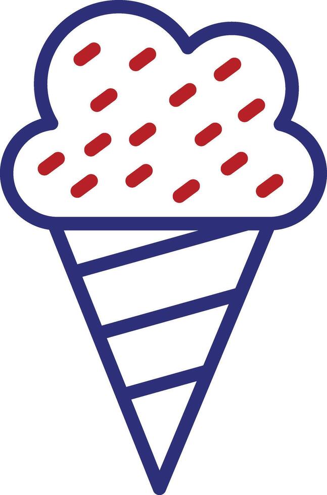 Icecream Line Two Color Icon vector