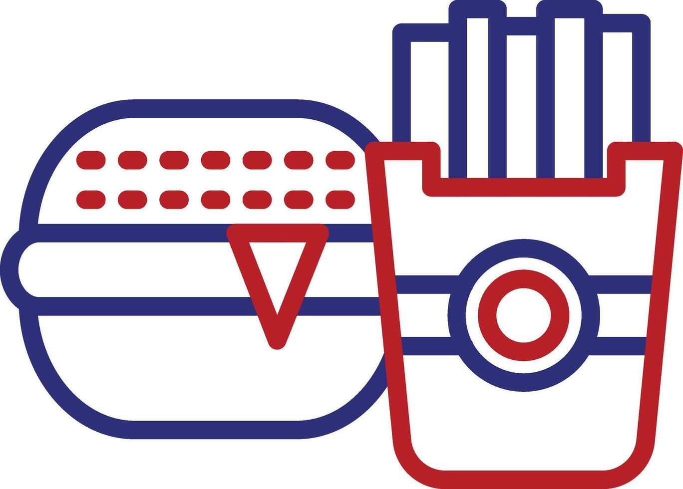 Fast Food Line Two Color Icon vector