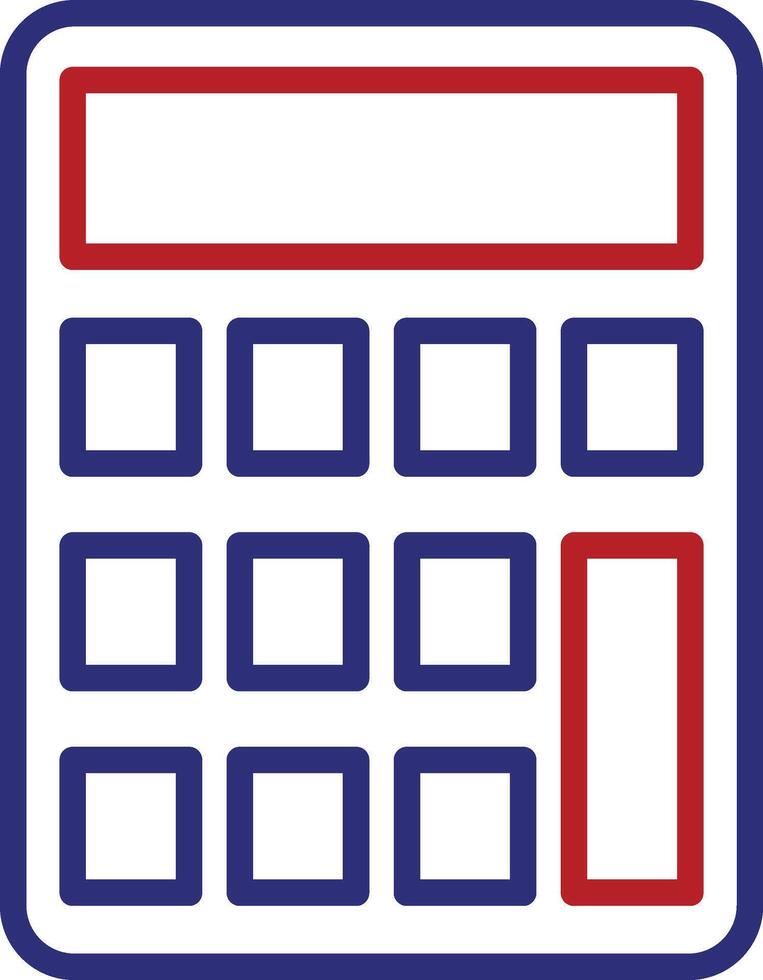 Calculator Line Two Color Icon vector