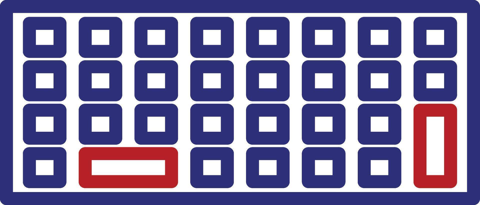 Keyboard Line Two Color Icon vector