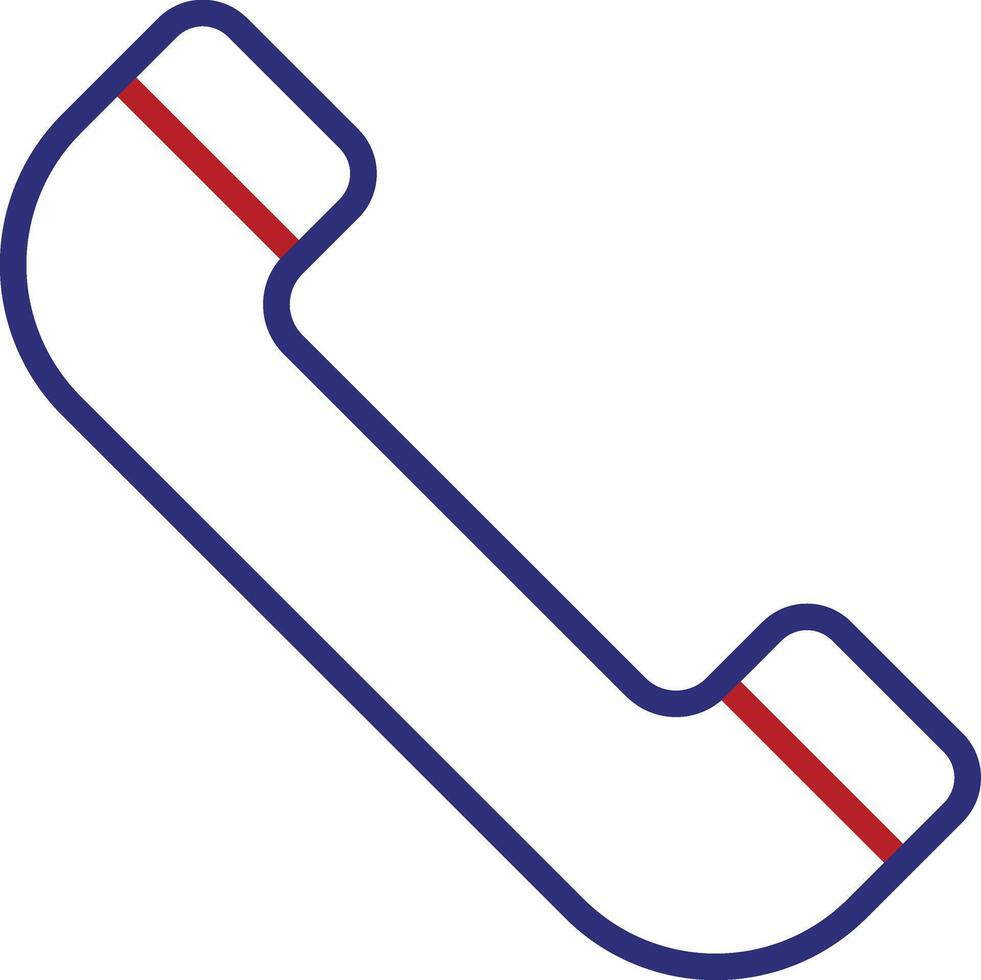 Phone Line Two Color Icon vector