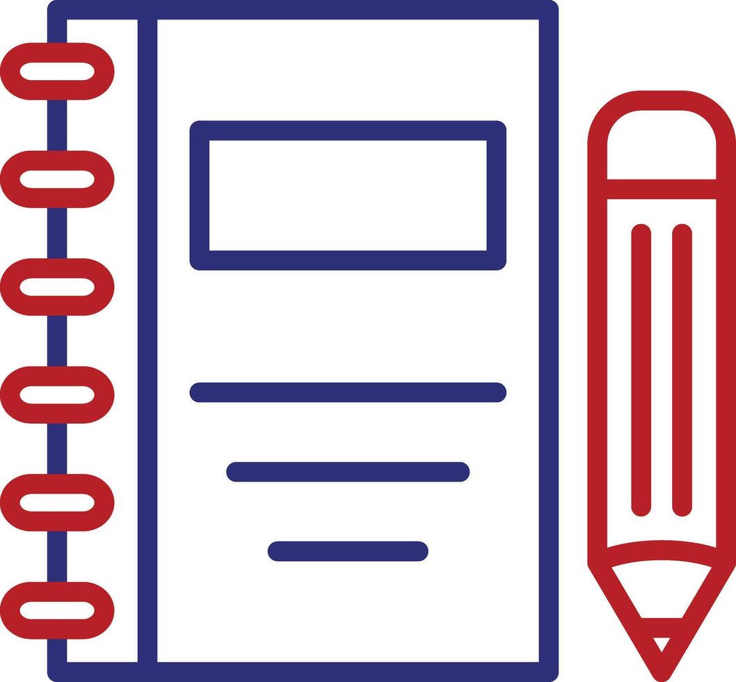Notebook Line Two Color Icon vector