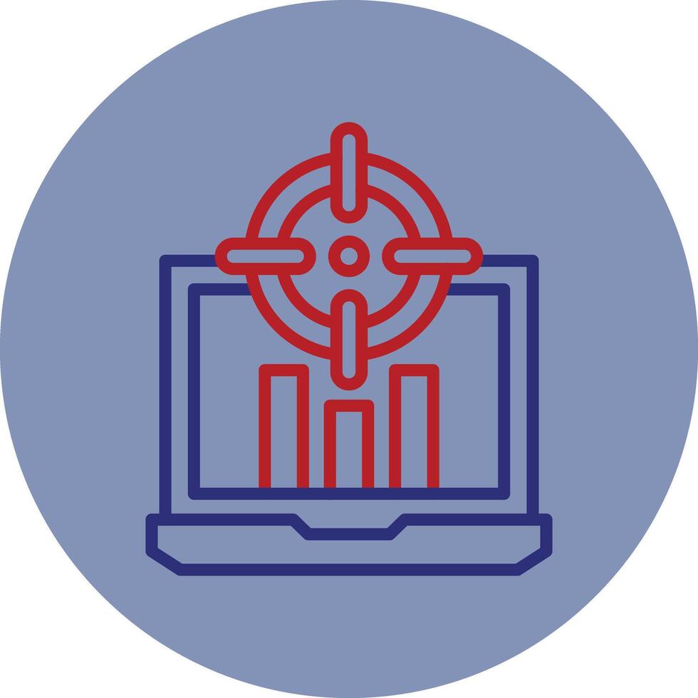 Targeting Line Two Color Circle Icon vector