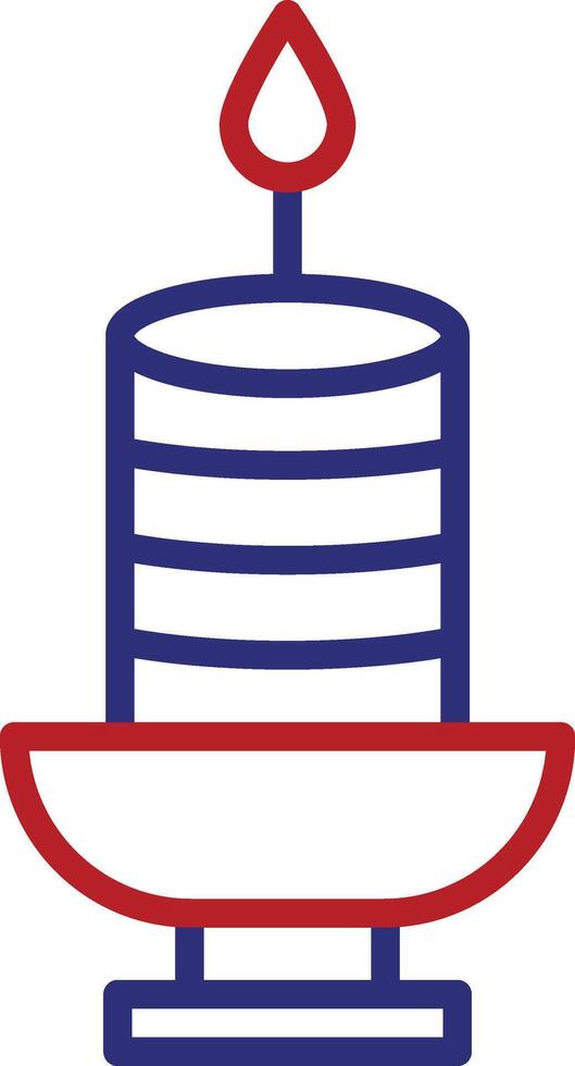 Candle Line Two Color Icon vector