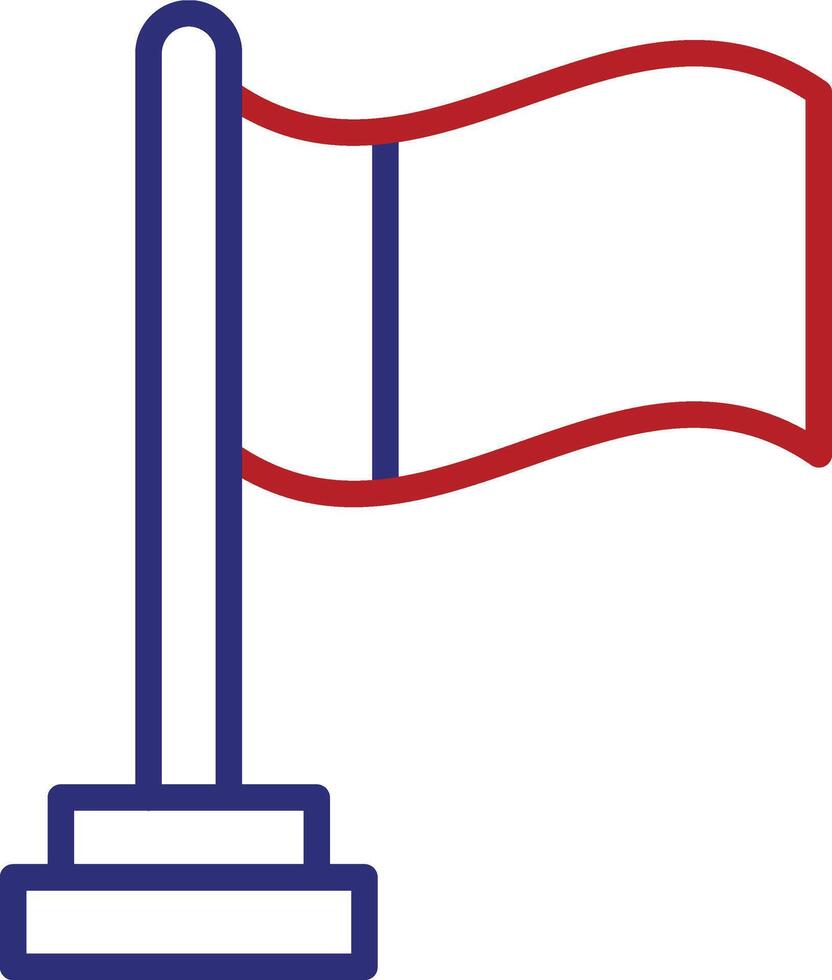 Flag Line Two Color Icon vector