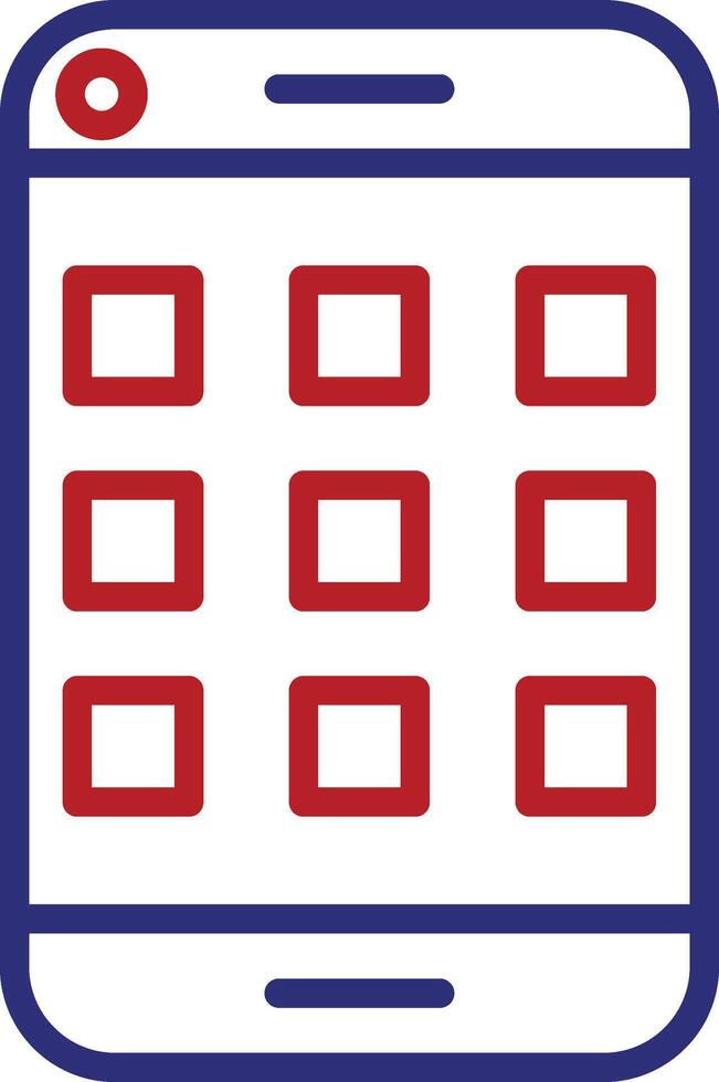 Smartphone Line Two Color Icon vector