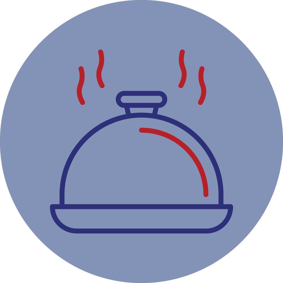 Food Tray Line Two Color Circle Icon vector