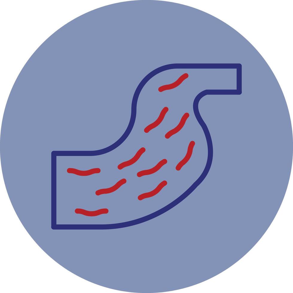 River Line Two Color Circle Icon vector