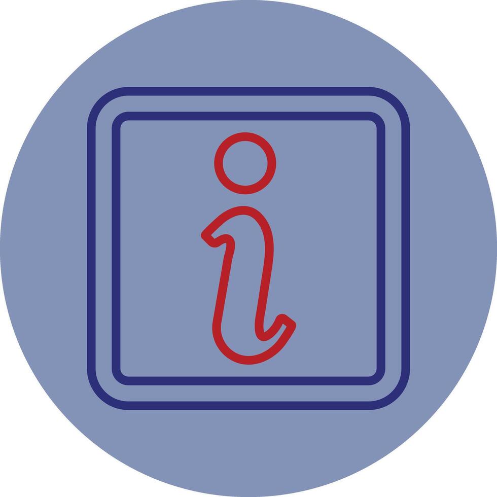 Information Line Two Color Circle Icon vector